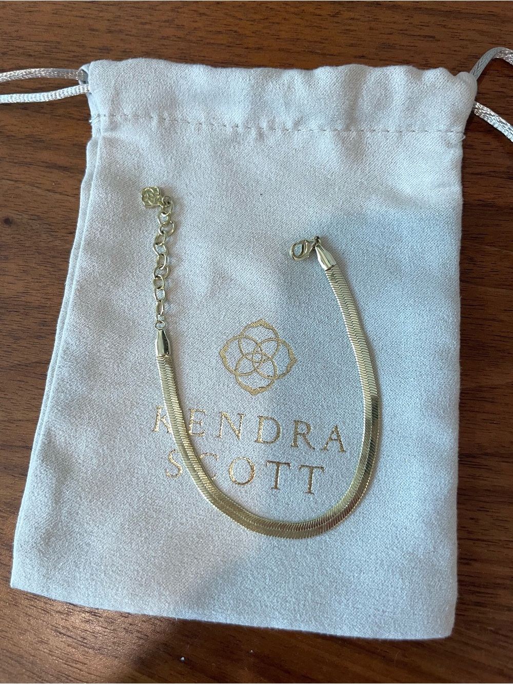 Kendra Scott Gold Herringbone Chain Bracelet with Extender